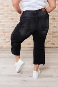 Thumbnail for Ryan High Rise Button Fly Wide Leg Crop Jeans