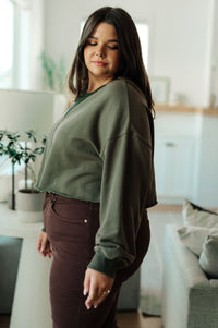 Thumbnail for Just a Casual Crop Pullover