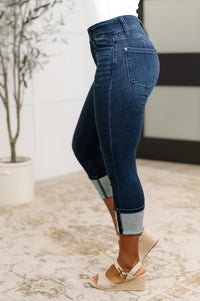 Thumbnail for Karen High Rise Double Waist Band Capri Jeans