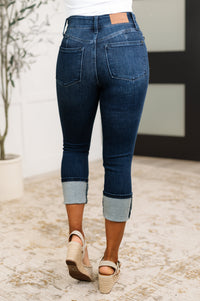 Thumbnail for Karen High Rise Double Waist Band Capri Jeans