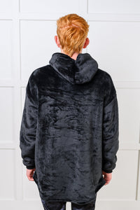 Thumbnail for Kids Oversized Hoodie Blanket in Black