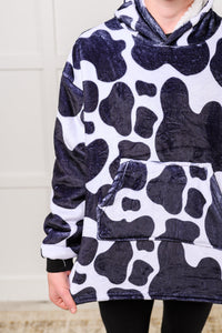 Thumbnail for Kids Oversized Hoodie Blanket in Cow