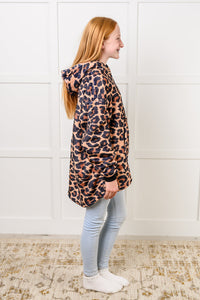 Thumbnail for Kids Oversized Hoodie Blanket in Leopard