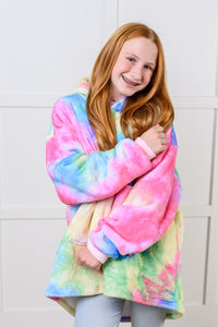 Thumbnail for Kids Oversized Hoodie Blanket in Rainbow