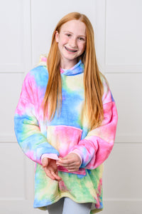 Thumbnail for Kids Oversized Hoodie Blanket in Rainbow