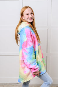 Thumbnail for Kids Oversized Hoodie Blanket in Rainbow