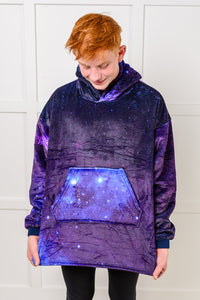 Thumbnail for Kids Oversized Hoodie Blanket in Starry Sky