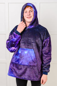 Thumbnail for Kids Oversized Hoodie Blanket in Starry Sky