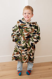 Thumbnail for Kids Oversized Hoodie Blanket in Camo