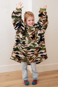 Thumbnail for Kids Oversized Hoodie Blanket in Camo