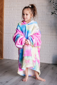 Thumbnail for Kids Oversized Hoodie Blanket in Rainbow