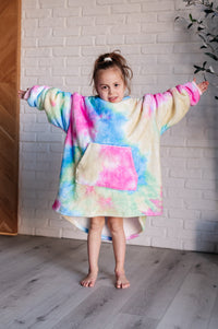 Thumbnail for Kids Oversized Hoodie Blanket in Rainbow