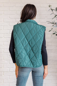 Thumbnail for Layering Queen Quilted Puffer Vest in Hunter Green