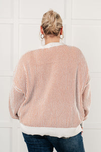 Thumbnail for Least High Maintenance Contrast Trim Sweater