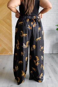 Thumbnail for Legendary in Leopard Satin Wide Leg Pants