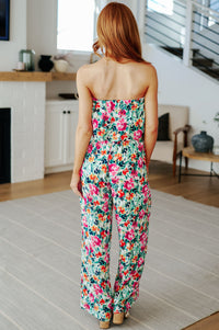 Thumbnail for Life of the Party Floral Jumpsuit in Green