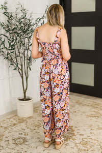 Thumbnail for Live Your Best Life Floral Jumpsuit in Retro Floral