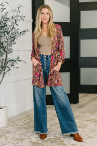 Thumbnail for Lizzy Cardigan in Chocolate Paisley