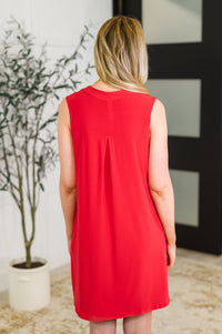 Thumbnail for Lizzy Tank Dress in Red