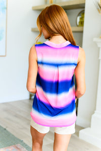 Thumbnail for Lizzy Tank Top in Blue and Pink Haze