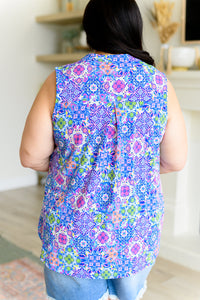 Thumbnail for Lizzy Tank Top in Royal Bouquet