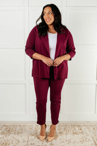 Thumbnail for Magic Ankle Crop Skinny Pants in Wine