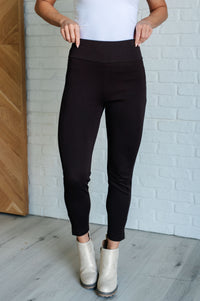 Thumbnail for Magic Ankle Crop Skinny Pants in Chocolate