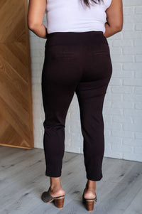 Thumbnail for Magic Ankle Crop Skinny Pants in Chocolate