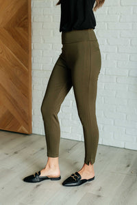 Thumbnail for Magic Ankle Crop Skinny Pants in Olive