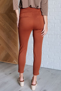 Thumbnail for Magic Ankle Crop Skinny Pants in Rust