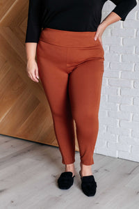 Thumbnail for Magic Ankle Crop Skinny Pants in Rust