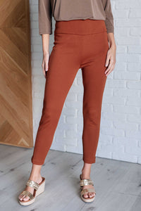 Thumbnail for Magic Ankle Crop Skinny Pants in Rust