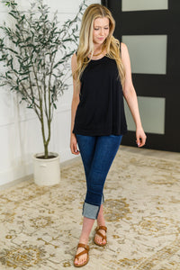 Thumbnail for Mellow Muse Relaxed Knit Tank in Black
