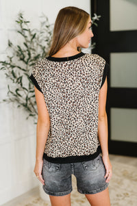 Thumbnail for Meow’s the Time Banded Hem Top – Wild Comfort Meets Everyday Chic