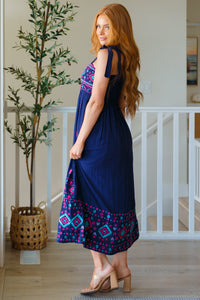 Thumbnail for Midnight Magic Embroidered Maxi Dress