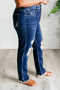 Thumbnail for Montana High Rise Rigid Magic Distressed Straight Jeans