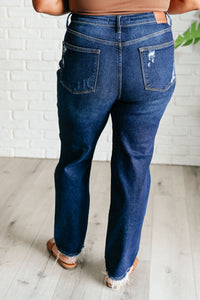 Thumbnail for Montana High Rise Rigid Magic Distressed Straight Jeans