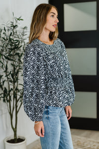 Thumbnail for Muse Moves High Neck Peplum Blouse in Black