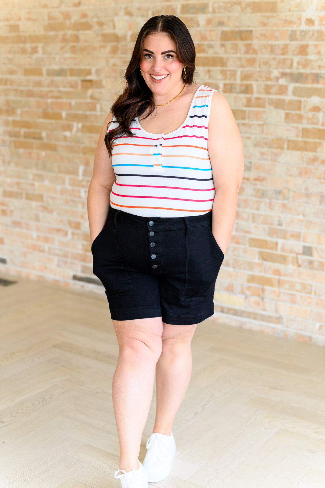 Need A Favor Colorful Henley Tank – Cute, Cool, and Made for Summer