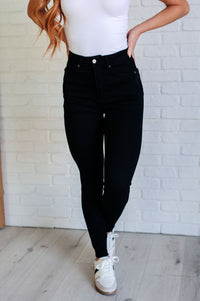 Thumbnail for Nicole Tummy Control Skinny Jeans in Black