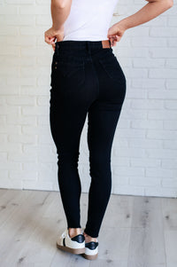 Thumbnail for Nicole Tummy Control Skinny Jeans in Black