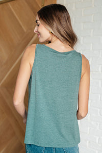 Thumbnail for Not So Anxious V-Neck Tank in Mist