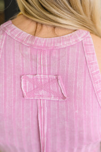 Thumbnail for Offbeat Essential Mineral Washed Tank in Candy Pink