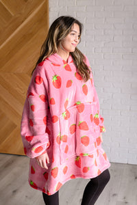 Thumbnail for Oversized Blanket Hoodie in Strawberry