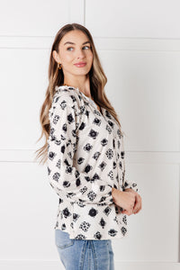 Thumbnail for Quick Follow Up Floral Tile Blouse