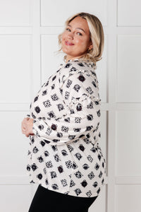 Thumbnail for Quick Follow Up Floral Tile Blouse