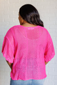 Thumbnail for Rather Eventful Open Knit Top