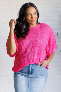 Thumbnail for Rather Eventful Open Knit Top