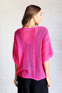 Thumbnail for Rather Eventful Open Knit Top