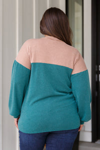 Thumbnail for Retro and Ribbed Floral Color Block Top